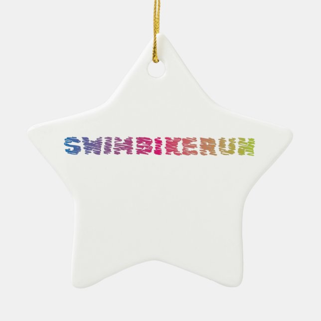 Ornement Étoile En Céramique Design Cool de triathlon (Devant)