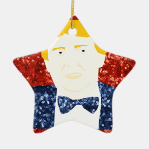 Ornement Étoile En Céramique donald trump