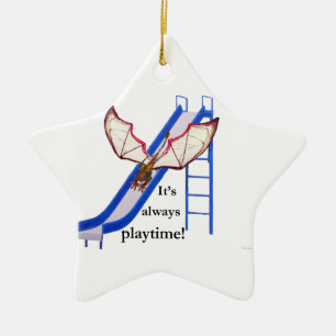 Ornement Étoile En Céramique Dragon sur la diapositive
