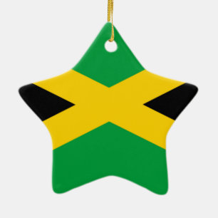 Ornement Étoile En Céramique Drapeau de la Jamaïque