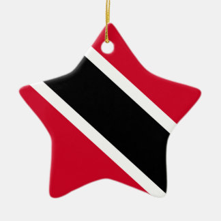 Ornement Étoile En Céramique Drapeau du Trinidad-et-Tobago