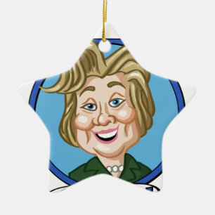 Ornement Étoile En Céramique Élection 2016 de Hilary Clinton