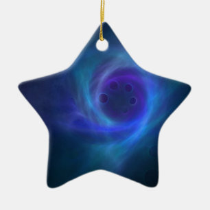 Ornement Étoile En Céramique Étoile pour arbre de Noël