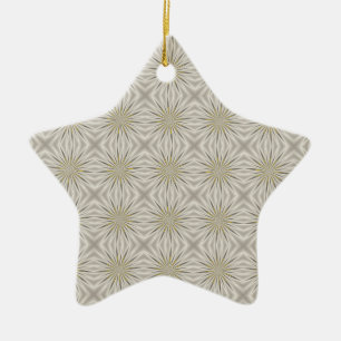 Ornement Étoile En Céramique Étoiles de Noël en argent brillant