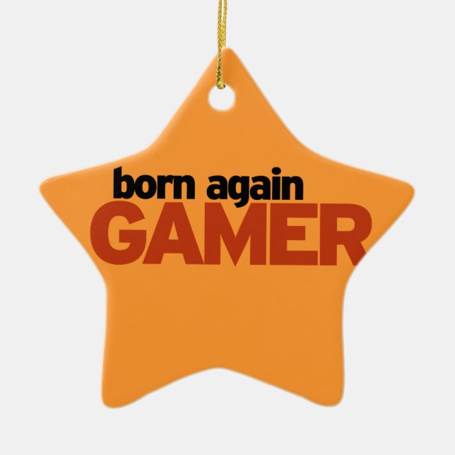Ornement Étoile En Céramique Gamer (Devant)