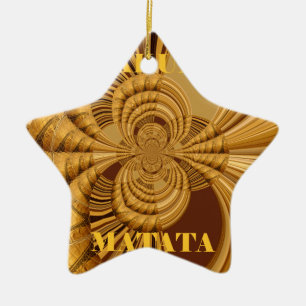 Ornement Étoile En Céramique Giraffe Safari Hakuna Matata tissé souvenir art