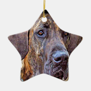 Ornement Étoile En Céramique "Great dane "