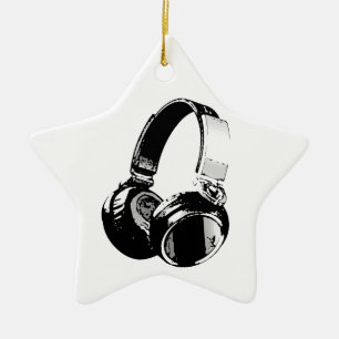 Ornement Étoile En Céramique Headphone