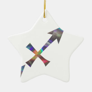 Ornement Étoile En Céramique hologramme Sagittarius
