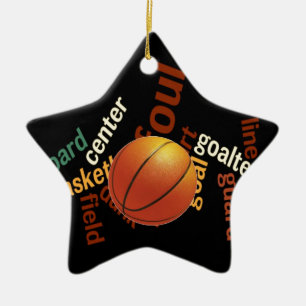 Ornement Étoile En Céramique Hoops Basketball Sport Fanatics.jpg
