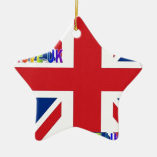 Ornement Étoile En Céramique I Love UK Art Print
