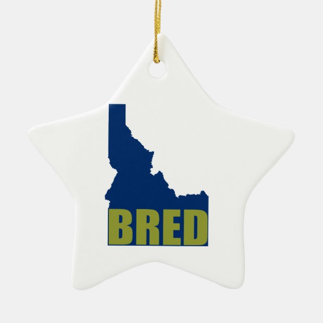 Ornement Étoile En Céramique Idaho Bred (Devant)
