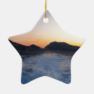 Ornement Étoile En Céramique Île Capri au coucher du soleil