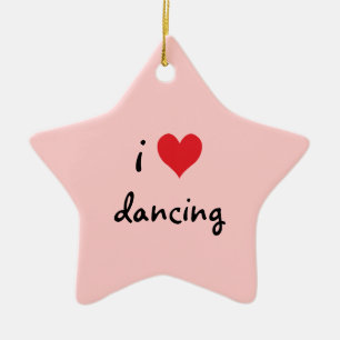 Ornement Étoile En Céramique J'Aime Danser