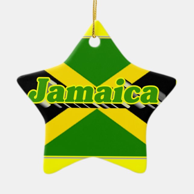 Ornement Étoile En Céramique Jamaïque (Devant)
