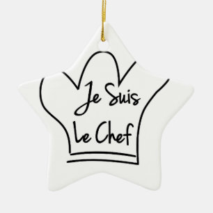 Ornement Étoile En Céramique Je Suis Le Chef