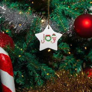 Ornement Étoile En Céramique Joy Noël Ornament