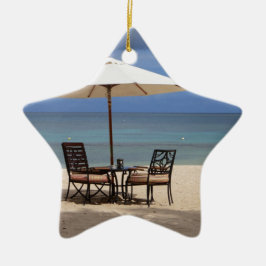 Ornement Étoile En Céramique Joyeux