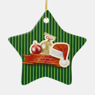 Ornement Étoile En Céramique Joyeux Noël !