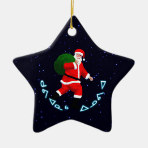 Ornement Étoile En Céramique Kuvianak Innovia - Père Noël