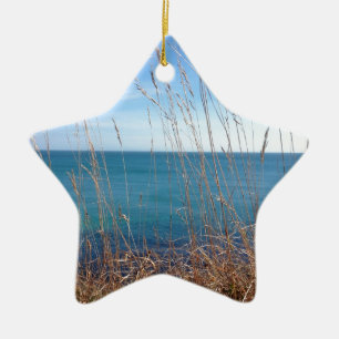 Ornement Étoile En Céramique La belle Herbe et Mer