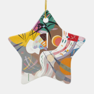 Ornement Étoile En Céramique La courbe dominante de Kandinsky Abstraite