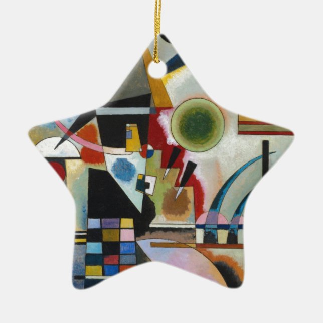 Ornement Étoile En Céramique La peinture Abstraite de Kandinsky (Devant)