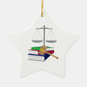 Ornement Étoile En Céramique Lawyer Symbols