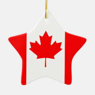 Ornement Étoile En Céramique Le drapeau canadien, Canada