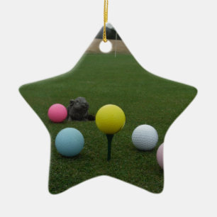 Ornement Étoile En Céramique Le golf de Pâques