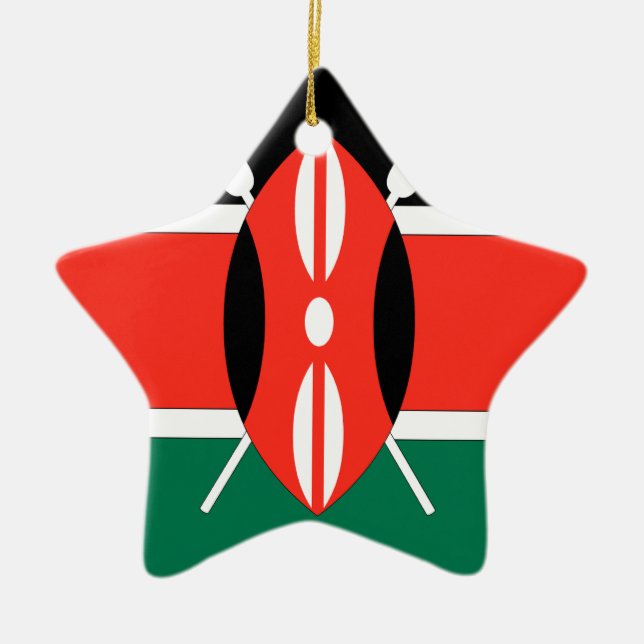 Ornement Étoile En Céramique Le Kenya (Devant)