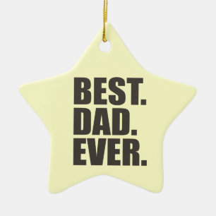 Ornement Étoile En Céramique Le meilleur. Papa. Jamais