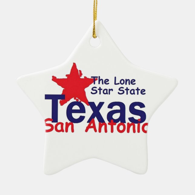 ORNEMENT ÉTOILE EN CÉRAMIQUE LE TEXAS (Devant)