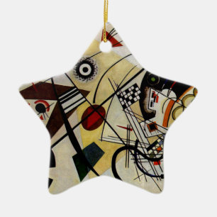 Ornement Étoile En Céramique Ligne ininterrompue Kandinsky Transverse
