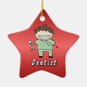 Ornement Étoile En Céramique Mâle professionnel de dentiste de profession