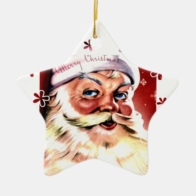 Ornement Étoile En Céramique Mery Noël à tous_ (Devant)