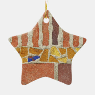 Ornement Étoile En Céramique Mosaïque Vintage