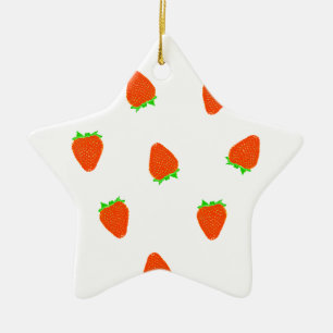 Ornement Étoile En Céramique motif à fraise