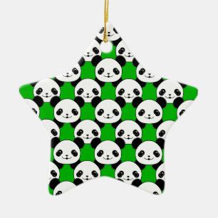 Ornement Étoile En Céramique Motif de l'ours Kawaii Panda