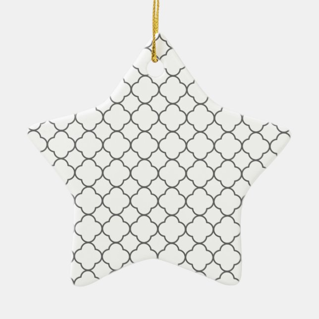 Ornement Étoile En Céramique Motif Quatrefoil classique (Devant)