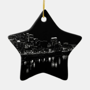 Ornement Étoile En Céramique Nashville la nuit