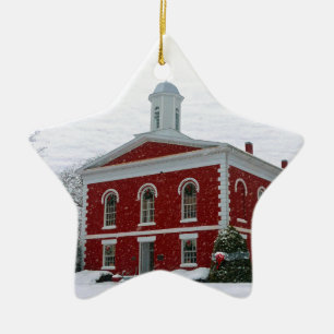 Ornement Étoile En Céramique Neige du palais de justice