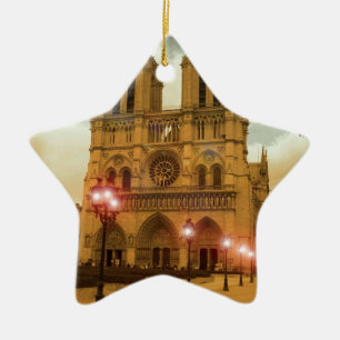 Ornement Étoile En Céramique Notre Dame