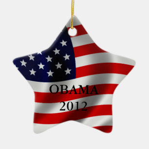 Ornement Étoile En Céramique Obama