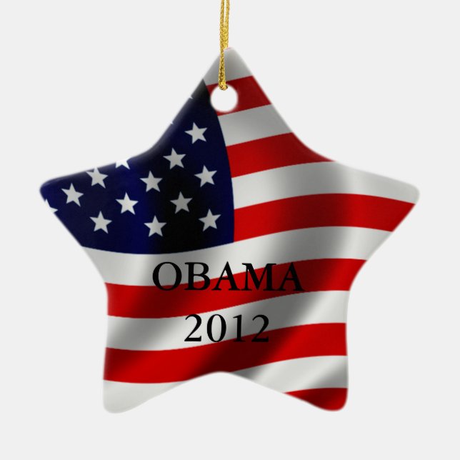 Ornement Étoile En Céramique Obama (Devant)