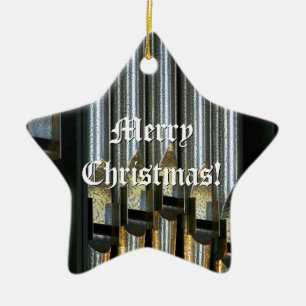 Ornement Étoile En Céramique OEuvres d'orgue de Noël