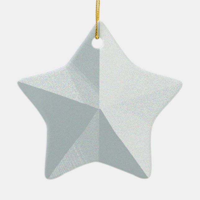 Ornement Étoile En Céramique Ordinateur de Noël Silver Star personnalisable (Devant)