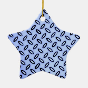 Ornement Étoile En Céramique Ornement en forme d'étoile à motif bleu