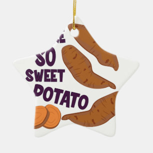 Ornement Étoile En Céramique Patate douce tellement