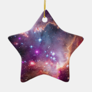 Ornement Étoile En Céramique Petit Nuage Magellanique Espace Galaxie